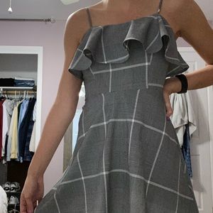 Forever 21 plaid gray dress